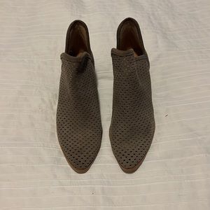 Lucky Brand grey suede booties.